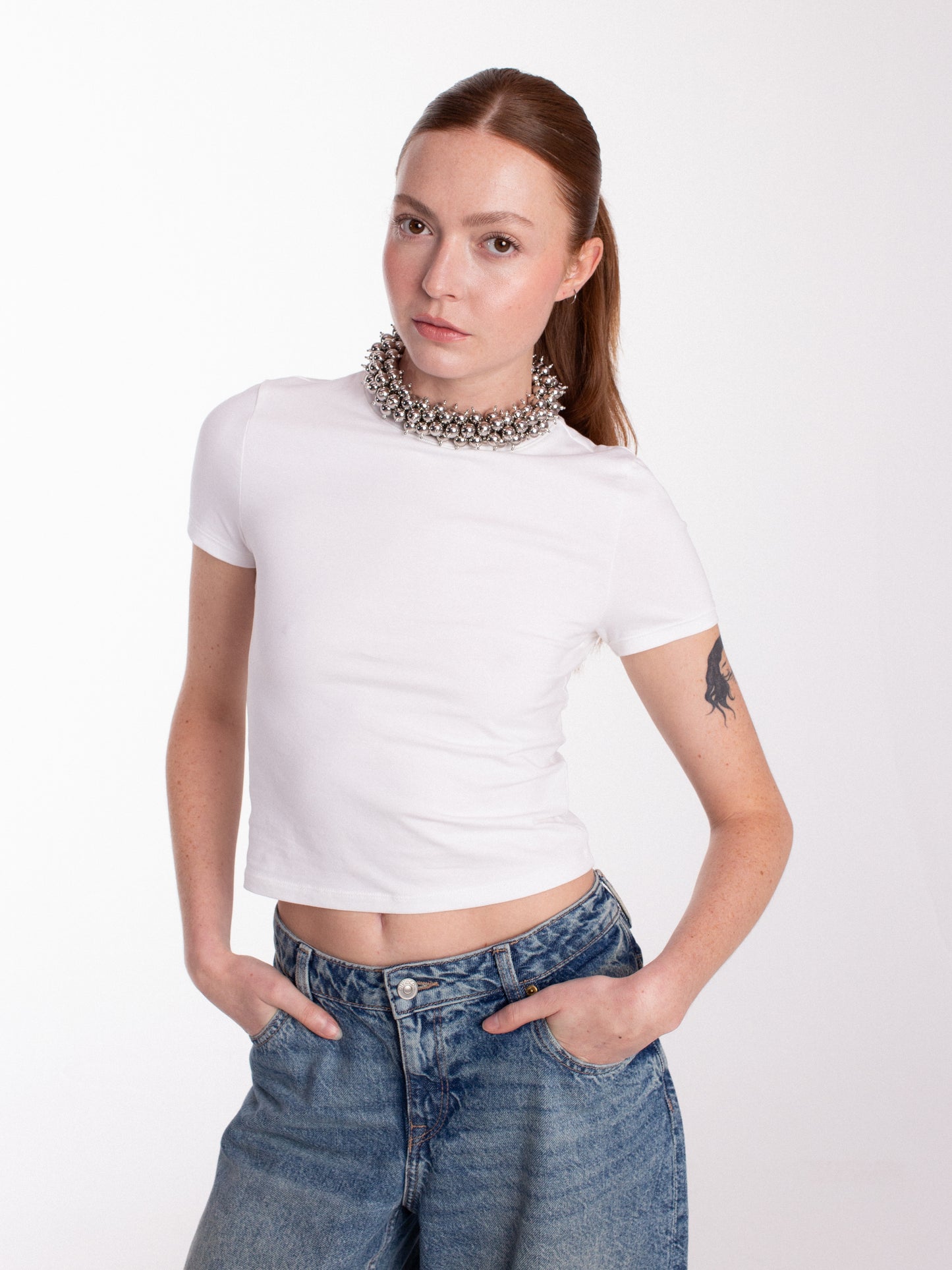 Collier Baies Argentées